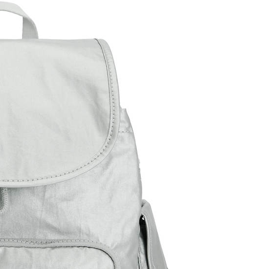 Sacs À Dos Kipling City Pack Small Metallic Argent | FR 1701DF